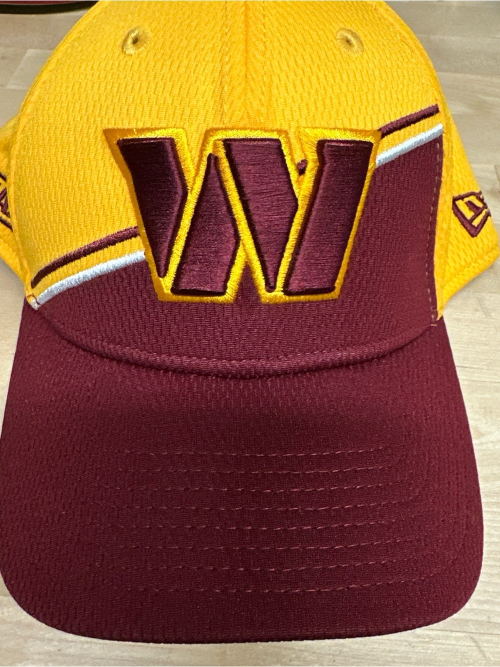 Yellow and Maroon 'W' Embroidered Baseball Cap Washington Commanders